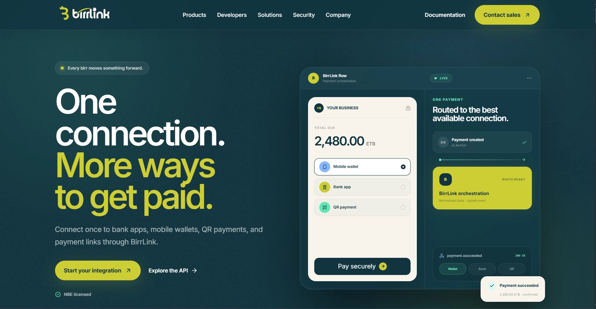 Birrlink: Payment Gateway Website